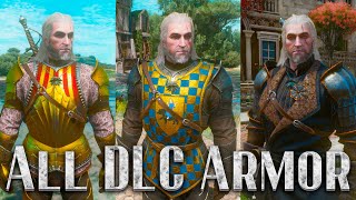 ALL DLC ARMOR The Witcher 3 Blood and Wine  Hearts of Stone — NextGen PC 2022 [upl. by Ploss]