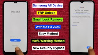 quotNew Method 2024quot Samsung All Model Frp Bypass Android 11121314  Gmail Account Remove Without Pc [upl. by Neelhsa]