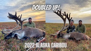 Doubled Up  2022 Alaska Caribou w Arrowhead Outfitters [upl. by Ellerad307]