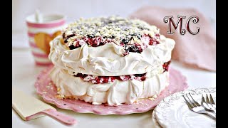 TORT Bezowy z Czarną Porzeczką PAVLOVA – PRZEPIS  Mała Cukierenka [upl. by Siobhan]