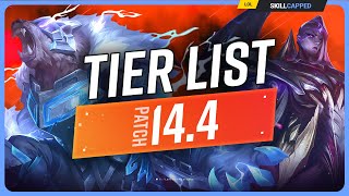 NEW TIER LIST for PATCH 144  League of Legends [upl. by Llenod]