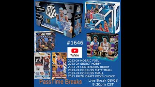 0808  202324 MOSAIC FOTL SELECT DONRUSS  5 Box Hobby Mix 1646 LIVE BREAK [upl. by Ainafets573]