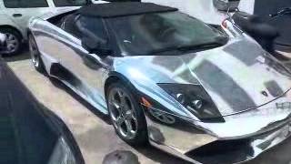 Lamborghini LP640 Roadster chrome vs Gallardo Spyder  TANGIERMOROCCO [upl. by Atimad]