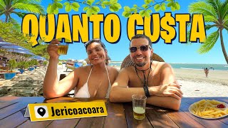 QUANTO CUSTA 1 dia de praia em JERICOACOARA Preços de tudo almoço bebidas passeios pousada etc [upl. by Donahoe]