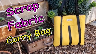 How to sew scrap fabric shopping tote with magnetic flap and pocket [upl. by Lempres]