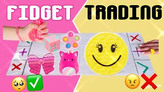 FIDGET TRADING  PINK VS YELLOW 💗💛 WE SCAMMED EACH OTHER 😓 [upl. by Yevette]