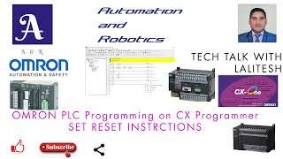 SET AND RESET INSTRUCTIONS IN OMRON PLC CX PROGRAMMER [upl. by Yacano994]