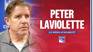 NYR Practice Peter Laviolette Media Availability  February 21 2024 [upl. by Nitsyrc]