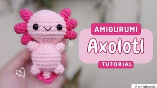 Amigurumi Axolotl Tutorial easy pattern amigurumitutorial [upl. by Yarezed]