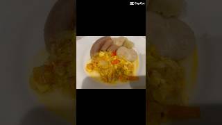 Annstastydelights Ackee amp Saltfish with Green Bananas and Dumplings foodblogger jamaicafood [upl. by Susana654]