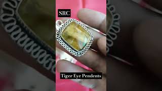 Tiger Eye Stone Pendents Benefits in telugu  tiger eye original  tiger eye price  shorts [upl. by Eidnas198]