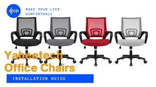 Yaheetech MidBack Mesh Office Chair 345 Inches  382 Inches Installation Guide officechair [upl. by Yaluz470]