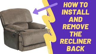 How To Repair Your Recliner Removing and Replacing Your Recliner Back [upl. by Akfir966]