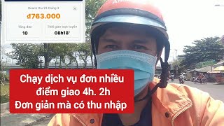 Dịch vụ đơn 4h đơn 2h  cách chạy đơn giản và có thu nhập ahamove shipper vlog [upl. by Fredelia]