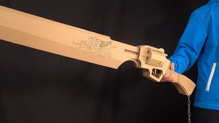 FF8ダンボールでガンブレードを作るSqualls Gunblade Cardboard DIYFinal Fantasy VIII Crafty Transformer [upl. by Melas]