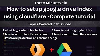 Create Gdrive index using cloudfare workers  Tutorial  google drive  2023 googledrive [upl. by Navoj]