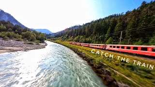 A little Race between Train and FpV Drone [upl. by Anetsirhc]