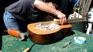 How to Build a Dobro Building a dobro [upl. by Akerdnahs44]