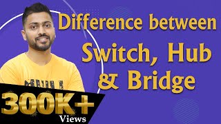 Lec13 Switch Hub amp Bridge Explained  Whats the difference [upl. by Aissilem33]