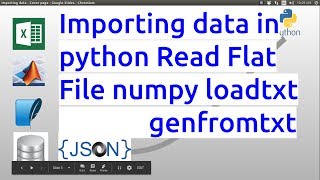 Importing data in python Read Flat File numpy loadtxt genfromtxt [upl. by Billie]