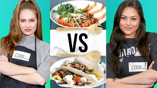 VEGAN CHALLENGE w Roxette Arisa amp Courtney Randall  COOK THAT [upl. by Imotih]