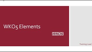 WKO5 Elements Training Load [upl. by Iorio]