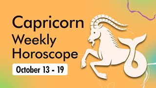 Capricorn Weekly Horoscope October 13 to 19 2024 [upl. by Sesom]