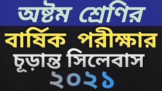 Class 8 Annual Exam Syllabus amp Marks Distribution 2021 [upl. by Auka]