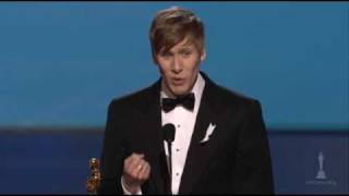 Dustin Lance Black Wins Best Original Screenplay  81st Oscars 2009 [upl. by Nyletak238]