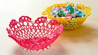 Make a Doily Bowl with Mod Podge Stiffy [upl. by Cavil273]