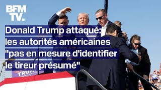 Tireur présumé tentative dassassinat le point des autorités après lattaque contre Donald Trump [upl. by Ahselat859]