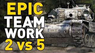 EPIC TEAMWORK 2 vs 5  World of Tanks [upl. by Anatolio502]