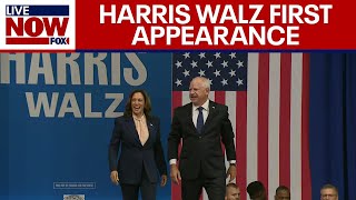 WATCH IN FULL Harris and Walz make first official appearance at rally in PA  LiveNOW from FOX [upl. by Balcke885]