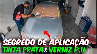 SEGREDO de APLICAÃ‡ÃƒO TINTA PRATA sem MANCHA e VERNIZ AUTOMOTIVO LISO sem POLIMENTO [upl. by Reppart]