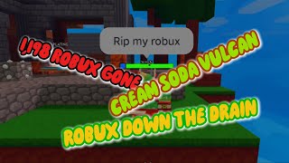 Spending 1198 Robux on the CREAM SODA VULCAN KIT SKIN… Roblox BedWars [upl. by Etnoved]