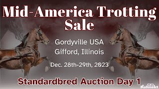 Standardbred Auction Day 1  2023 Mid America Trotting Sale [upl. by Erreid]