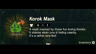 Korok Mask  Location  Zelda BOTW  Zelda BOTW [upl. by Macswan]