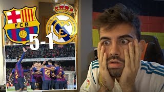 MADRIDISTA reacciona a la HUMILLACIÓN FC BARCELONA 51 REAL MADRID [upl. by Neahs]