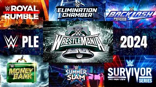 WWE All PLE Events 2024  Full Schedule  January  December  Date amp Venue [upl. by Eldnar]