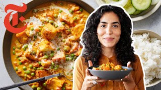 Simple One Skillet Mattar Paneer  Zainab Shah  NYT Cooking [upl. by Kinsler81]