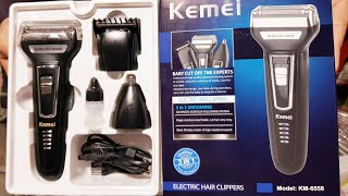 kemei 3 in 1 hair clipper reviewkemei km 6558 review new model [upl. by Nahshunn373]