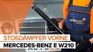 Wie MERCEDESBENZ E W210 Stoßdämpfer vorne wechseln TUTORIAL  AUTODOC [upl. by Ecinert394]