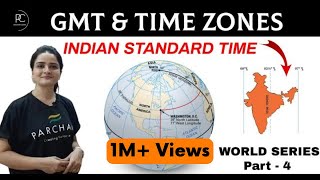 World Map GMT Time Zones amp Indian Standard Time हिंदी में  Concept amp Numericals [upl. by Becki]