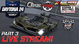 iRacing DAYTONA 24  BMW LMDH  PART 3 [upl. by Wanonah]