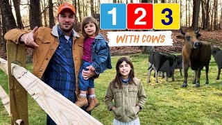 Learn Numbers 110  Count to 10 with Cows on Farm 🐄 [upl. by Earesed60]