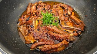 Pork Ribs with Tausi  Easy Pork Ribs Recipe [upl. by Lledraw]