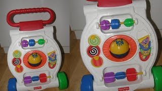 Musical baby walkerFisherPrice Bright Beginnings Activity Walker [upl. by Ezaria]