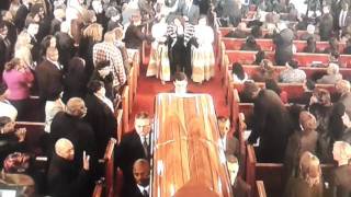 Whitney Houston Funeral  Ray J crying touching casket [upl. by Hedy]