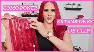 COMO PONER EXTENSIONES DE CLIP  EXTENSIONES DE CABELLO BELLAMI HAIR [upl. by Dorian]