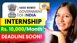 🔥 URGENT Government Internship with Certificate  ₹10000 ⚠️ Few Days Left  Open to All [upl. by Aitnahc]